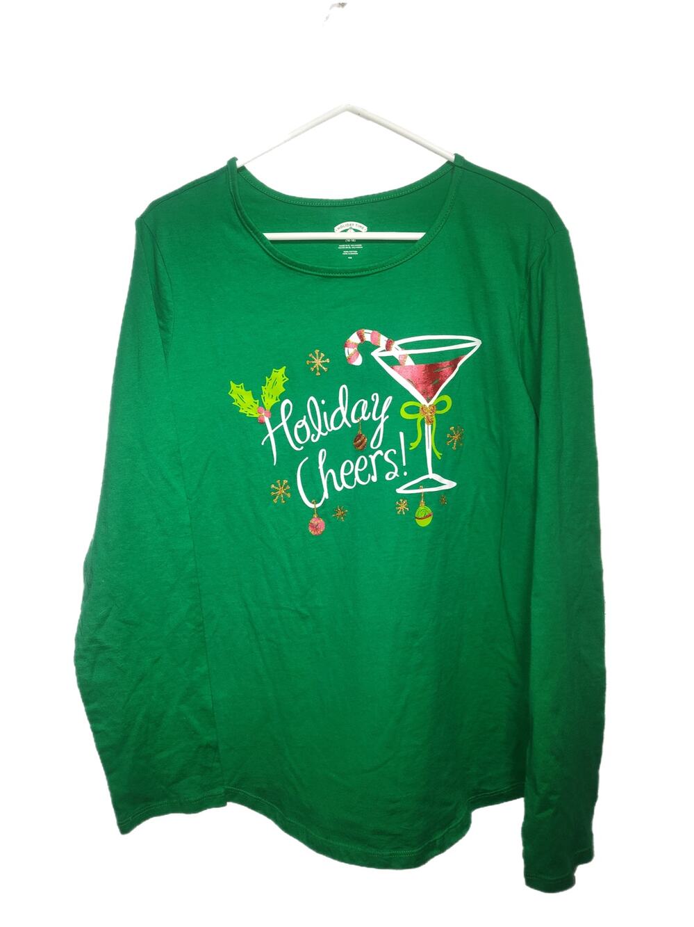Holiday Time Women's Christmas Shirt Size XL